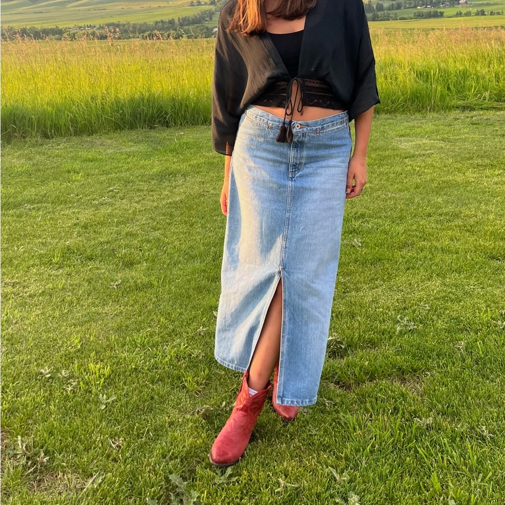 Vintage Gap Demin Maxi Skirt
